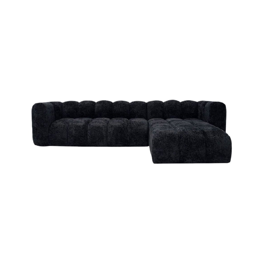 Sofa de salon contemporain en tissu velours - 210 x 90 x 80
