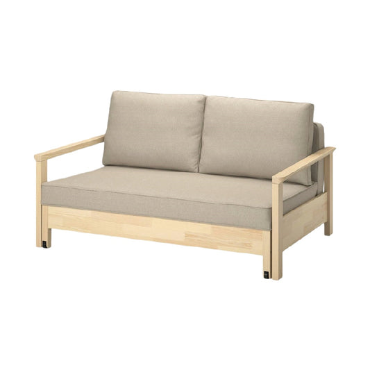 Sofa for living room use with wooden frame and fabric upholstery - 140 x 80 x 70